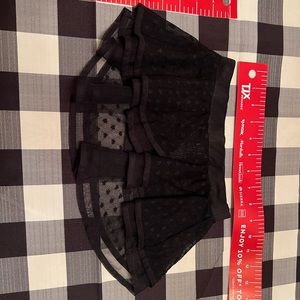 Bloch girls heart mesh two layer dance skirt- black